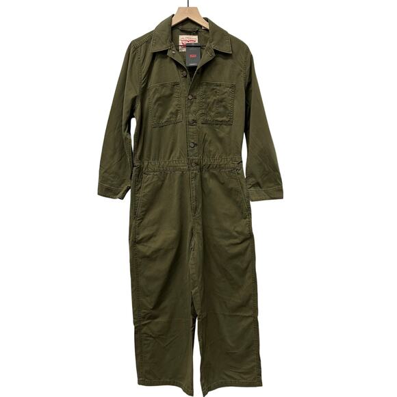 Levi's Premium ICONIC JUMPSUIT military green olive Women’s Size L NWT - Picture 5 of 9